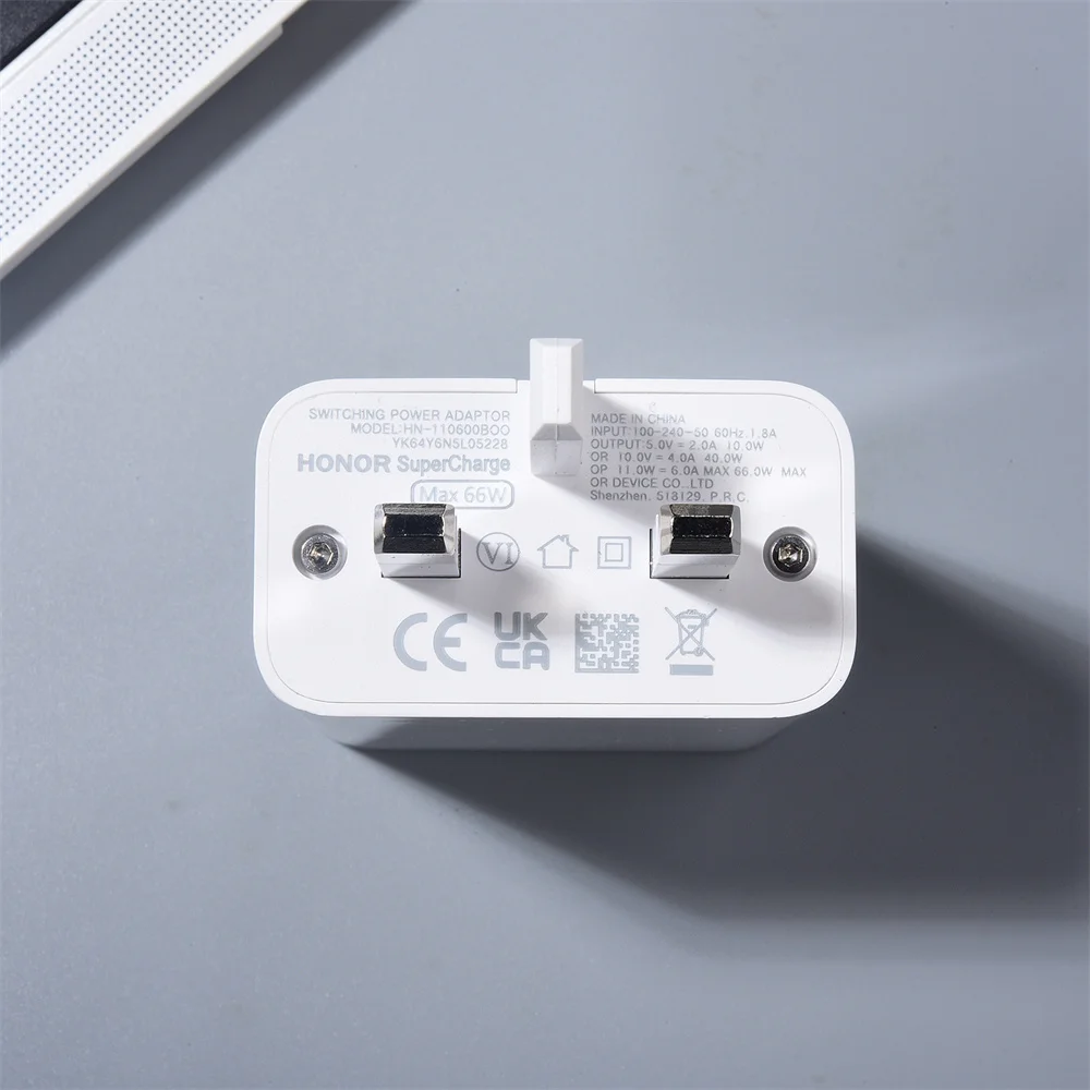 Original HONOR 66W UK Charger Super Charge Fast Wall Adapter 1M USB Type C Cable For Honor Magic 7 6 Lite RSR VS2 V3 X8C Play9A - náhled 3