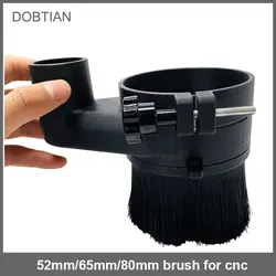Spindle Shoe 52mm 65mm 80mm Diameter Dust Collector Dust Cover Brush For CNC Router
