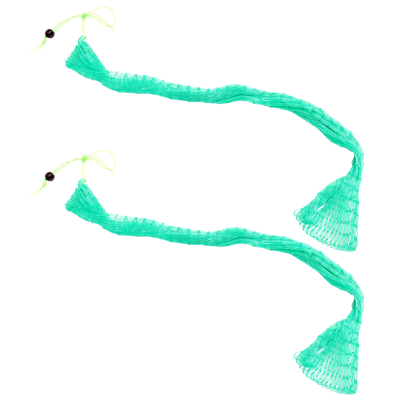 

2Pcs Durable Woven Fishing Net Practical Catch Fish Landing Net Drawstring Large Capacity for Stream Lake Fishing Equipment