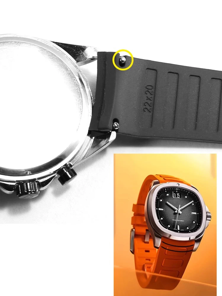 ل ميدو Multifort TV M049.526 مطاط مقاوم للمياه حزام ساعة اليد 22 مللي متر M049 واجهة منحنية ساعة سيليكون اكسسوارات حزام الساعات