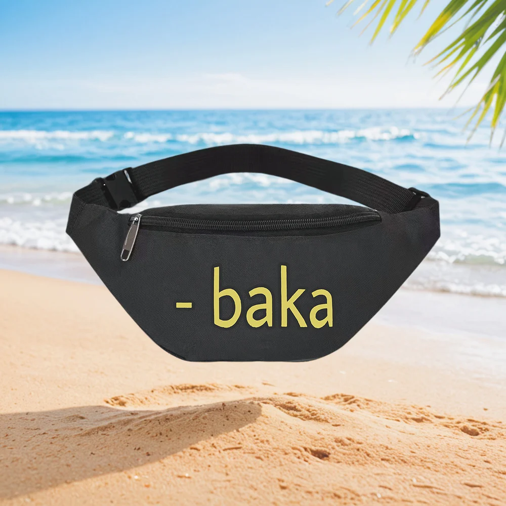 baka-cintura-mochila-crossbody-saco-de-peito-rua-casual-desportivo-elegante-simples-design-impresso-unico
