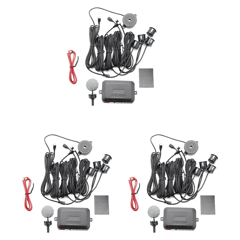 

3X датчик парковки автомобиля парктроник 4 датчика 22 мм с зуммером обратный резервный радар зуммер система