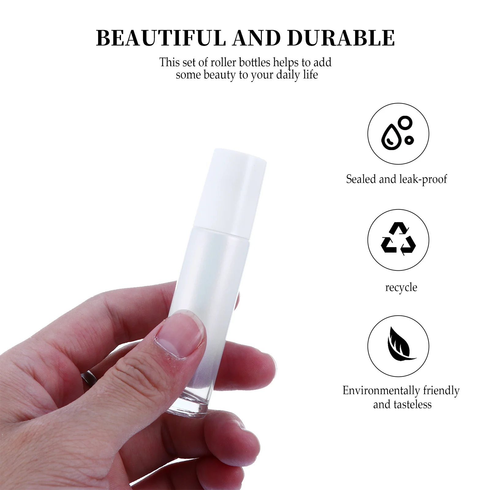 

6Pcs Essential Oil Roller Bottles Glass Container Anti-Volatile Design Suitable for Travel Aromatherapy Essential Oil Container