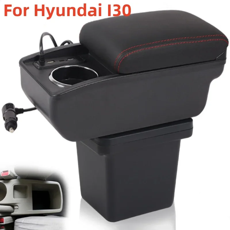 

For Hyundai I30 Armrest Box For Hyundai Elantra Touring I30 FD I30cw 2007-2011 d Armrest Storage Box Cup holder Car Accessorie