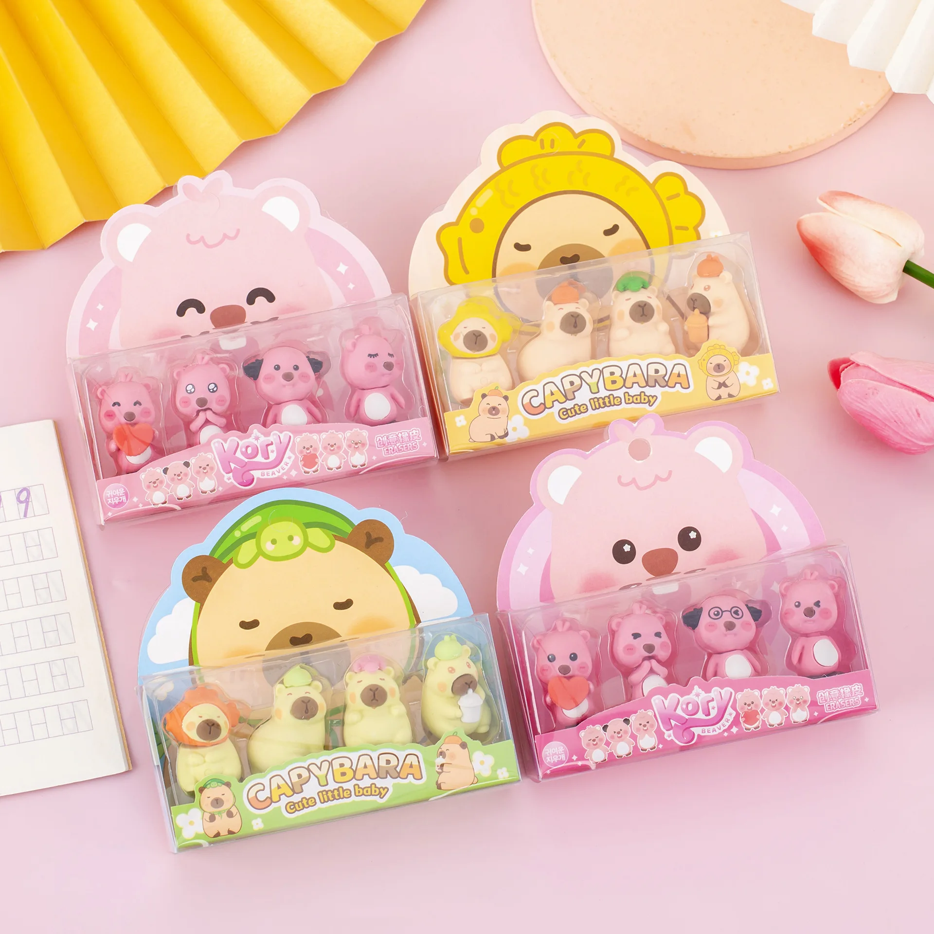 4 шт./коробка, детский ластик-пазл