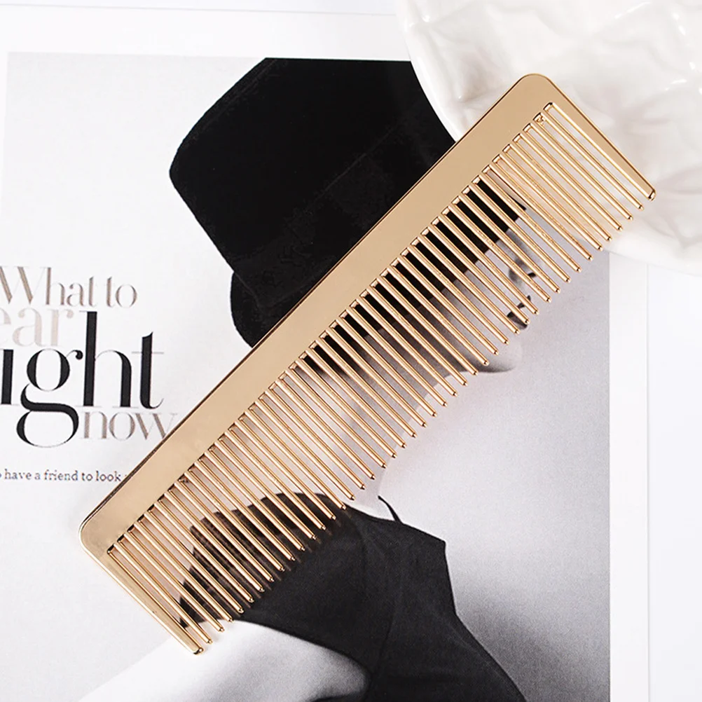 

1Pcs Minimalist Metal Comb Alloy Hairdressing Comb Portable Design Removes Mats Loose Hair Smooth Finish
