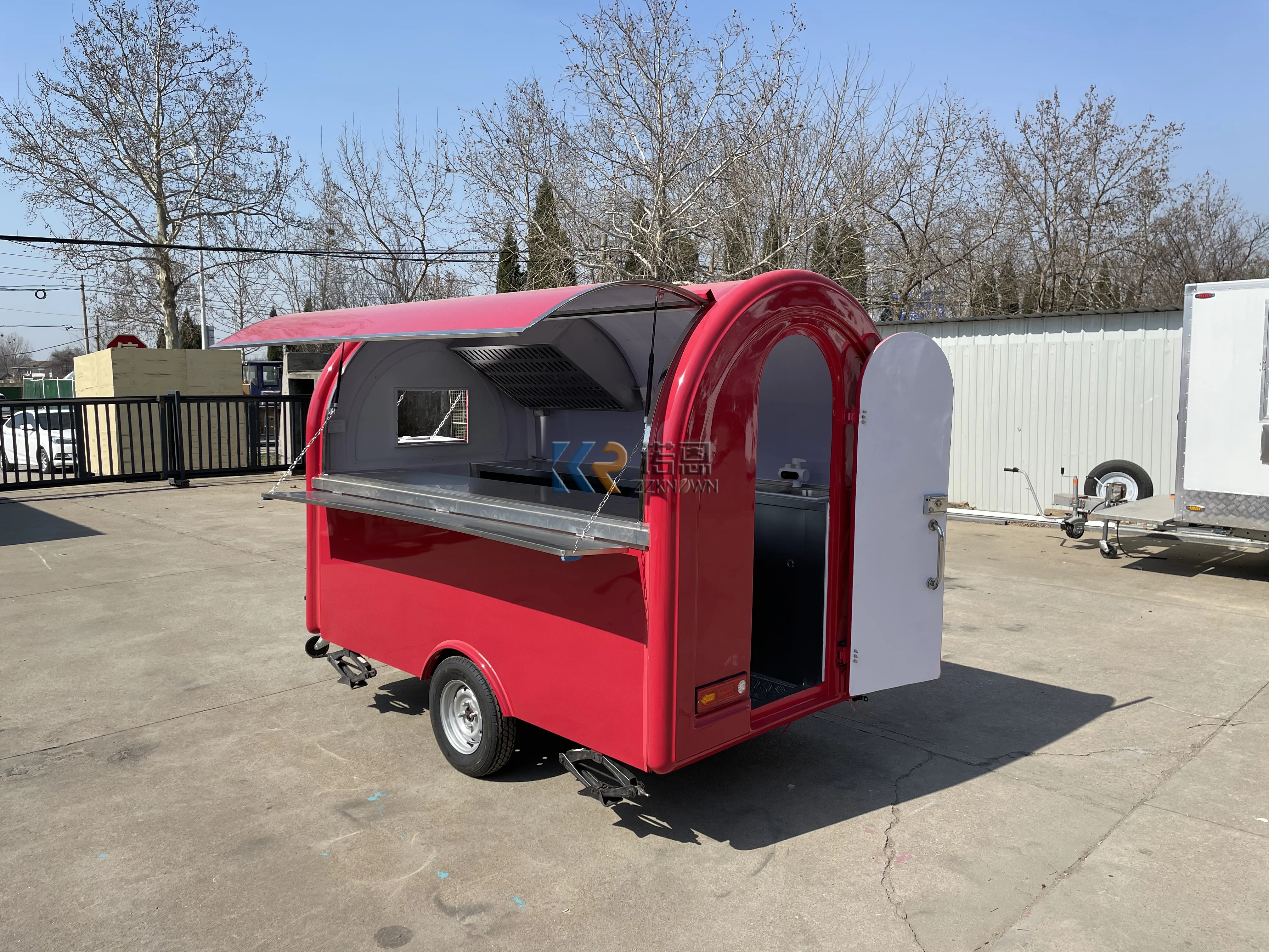 

9.2ft Food Truck Trailer Mobile Food Trailers Fully Equipped Usa Caravan Concession Coffee Ice Cream Food Cart Kiosk Camper Van