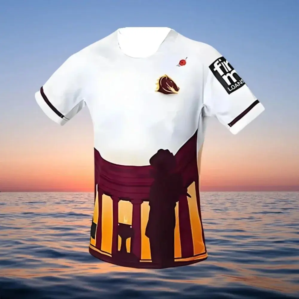 

The 2025 summer new Mustang home ANZ Army rugby jersey, comfortable, breathable and soft men's T-shirt