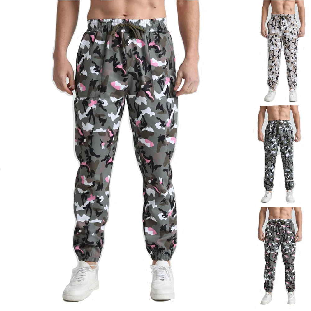 Heren Gym Broek Camo Pant Joggers Running Camouflage Streetwear Sportbroek Mannen Training Fitness Joggingbroek