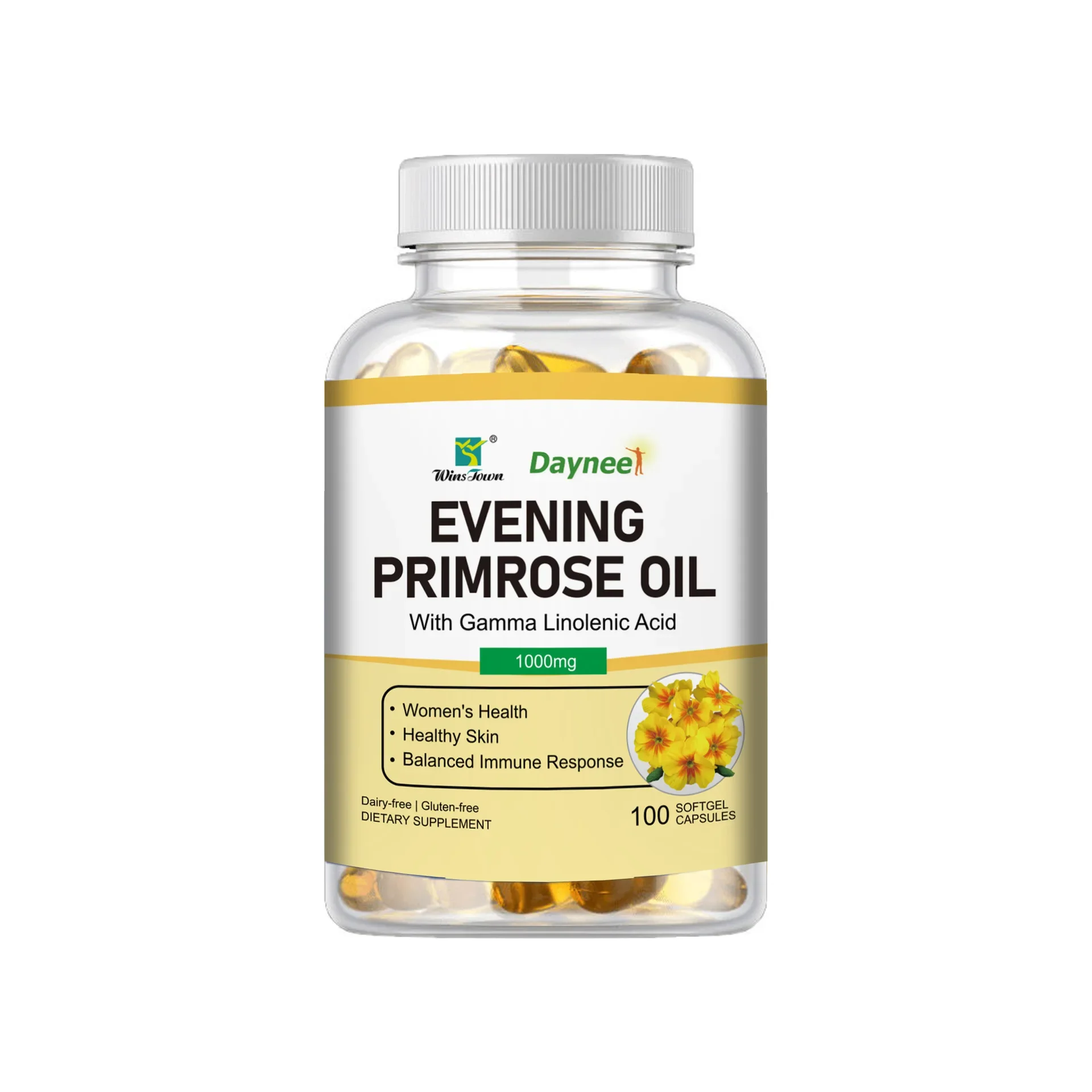 1 bottle of evening primrose oil soft capsule balanced nutrition helps improve hair health and rheumatism health food