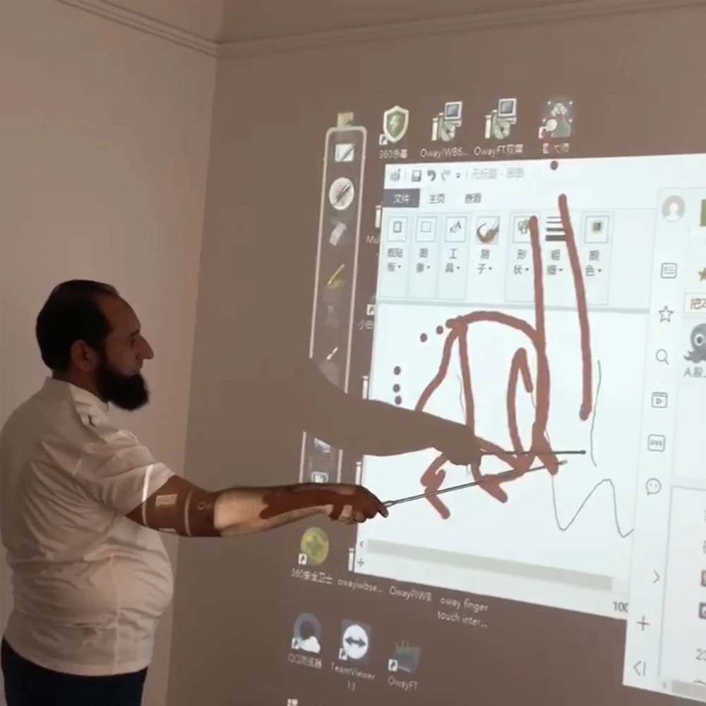 Interactive Whiteboard Educational Equipment System Smart Board Infrared Pen Projector for Teaching at Home Meeting Presentation