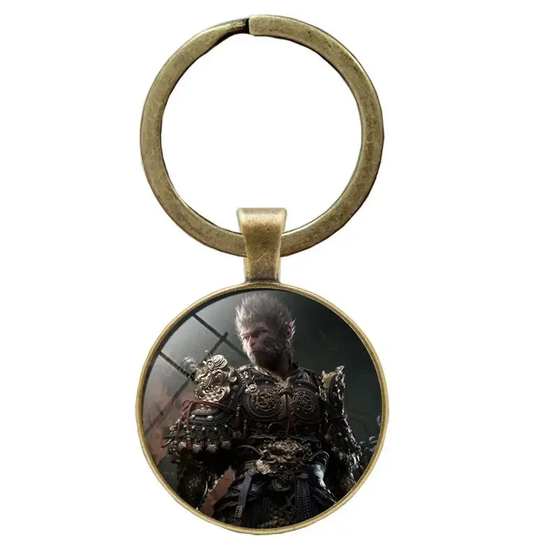 Hot Selling Game  Black Myth Wukong Keychain Retro Time Gem Black Myth Luggage Pendant