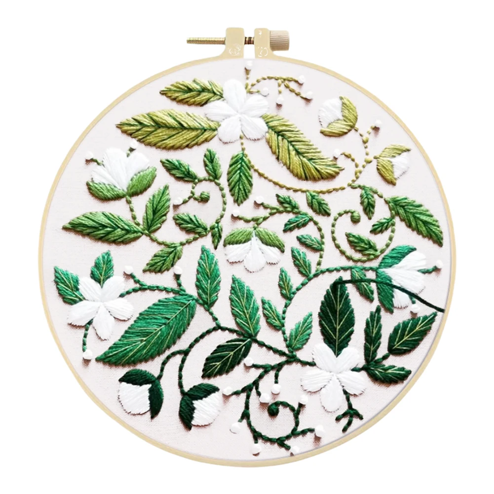 مجموعة غرز متقاطعة على شكل زهرة مجموعة تطريز مطبوعة يدويًا لهدايا المبتدئين مقاس 30 × 30 سم #5