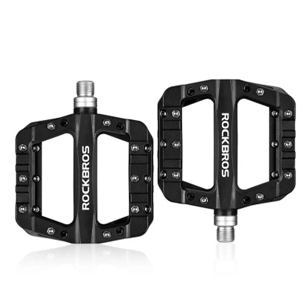 ROCKBROS Cycling MTB Bike Bicycle Pedals Ultralight Seal Bearings Nylon Molybdenum Pedals Durable Widen Area Bike Bicycle Part