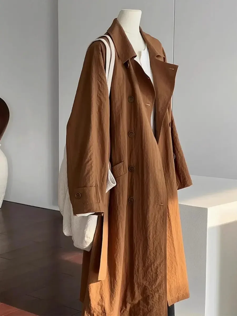 

Spring and Autumn Fashion New Women's Windproof Windbreaker Loose Commuting Casual Windbreaker