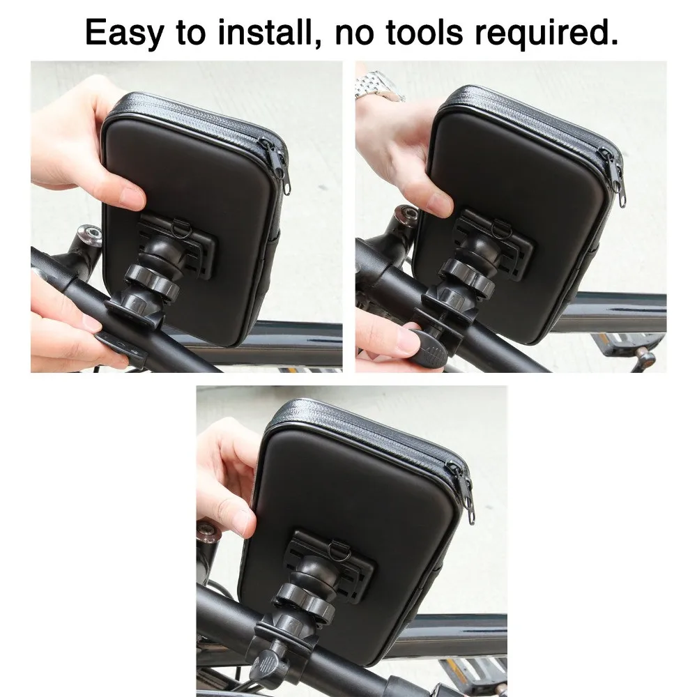 Durable Scooter Bicycle Motorcycle Phone Holder Cellphone Bag Bike Mount Waterproof Phone Case For Samsung iPhone