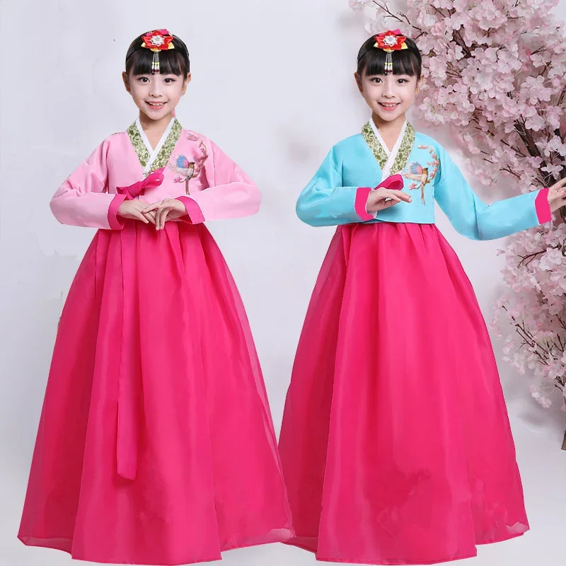 Traditionele Koreaanse Dans Podiumkostuums Meisjes Hanbok Trouwjurk Kinderen Kinderen Prestaties Aziatische Kleding Party Festival Outfit