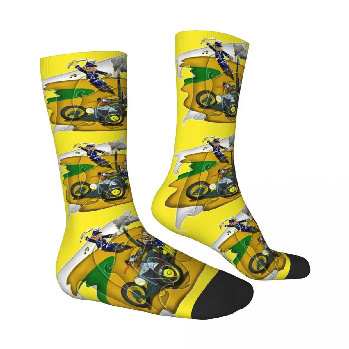 Gaston Lagaffe Anime Logo Socks Autumn Stockings Kawaii Unisex Men Soft Breathable Socks Graphic Cycling Non Slip Socks