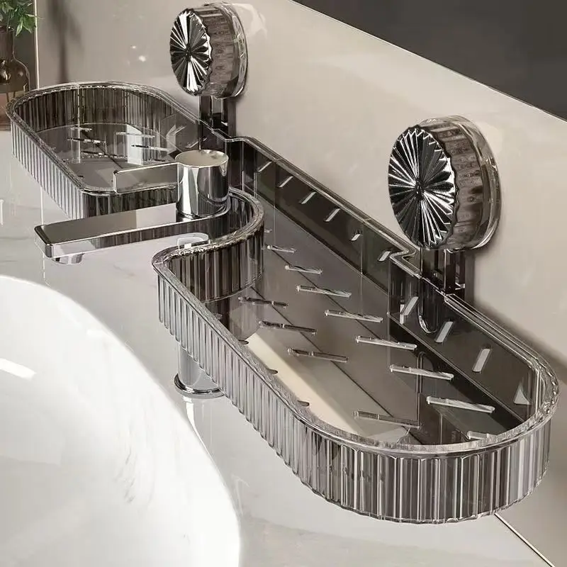 Custom Faucet Suction Cup Storage Rack Bathroom Toilet Washroom Sink Wall Storage Mite Removal