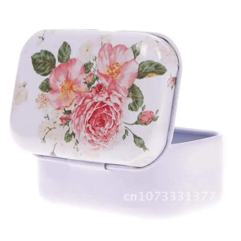 

Cute Small Size Metal Storage Box Mini Tin Jewelry Storage Box Zakka Girl Favor Household Lovely Iron Box 1Pc