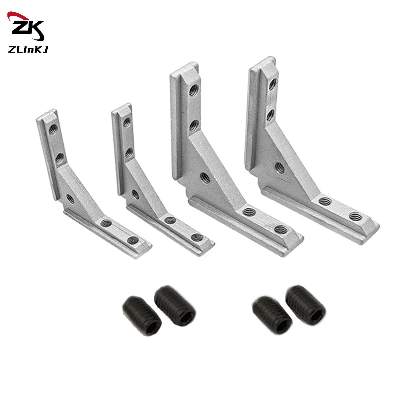2Pcs Angle Slot Connector 2020 3030 4040 Panel Iinstallation Board Angle Slot Fixing Hardware Door Frame Corner Code Profile