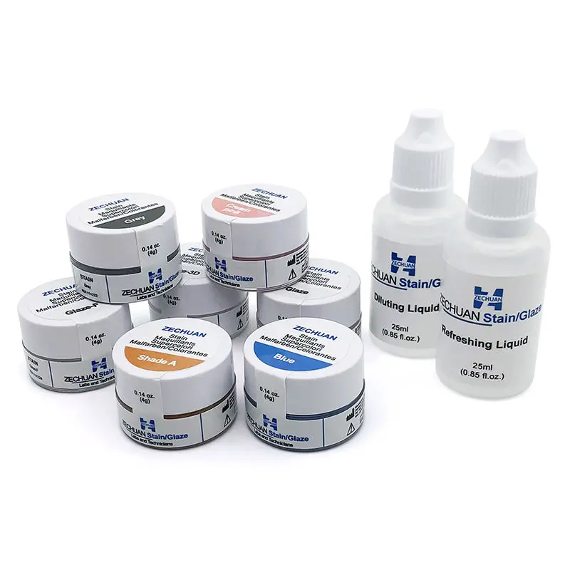 Dyeing Glaze Paste Ceramic Dental Coloring Glaze Essential Good Material Suitable for Teaching Dyeing Dental Accessoire Material