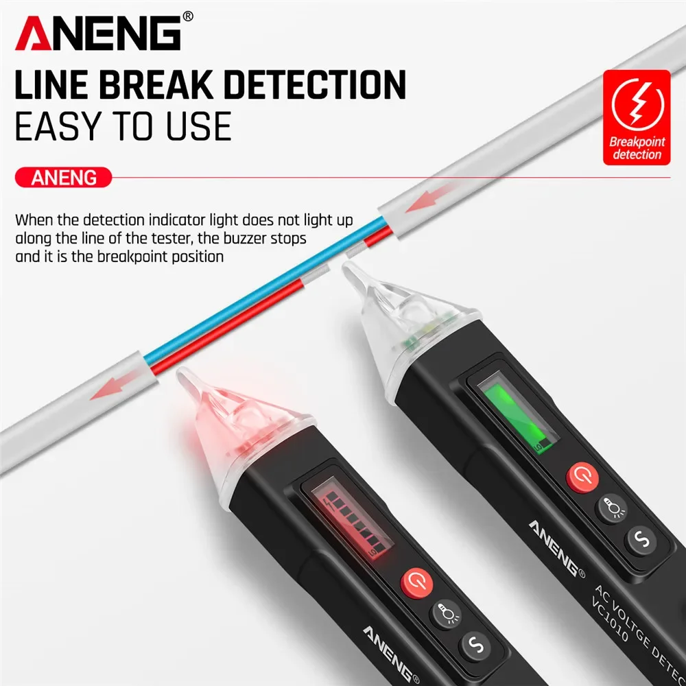 

ANENG Professional Multimeter Tester 681 AC/DC Voltage Meter with LCD Screen Rechargeable Current Measurement And VC1010 Voltage