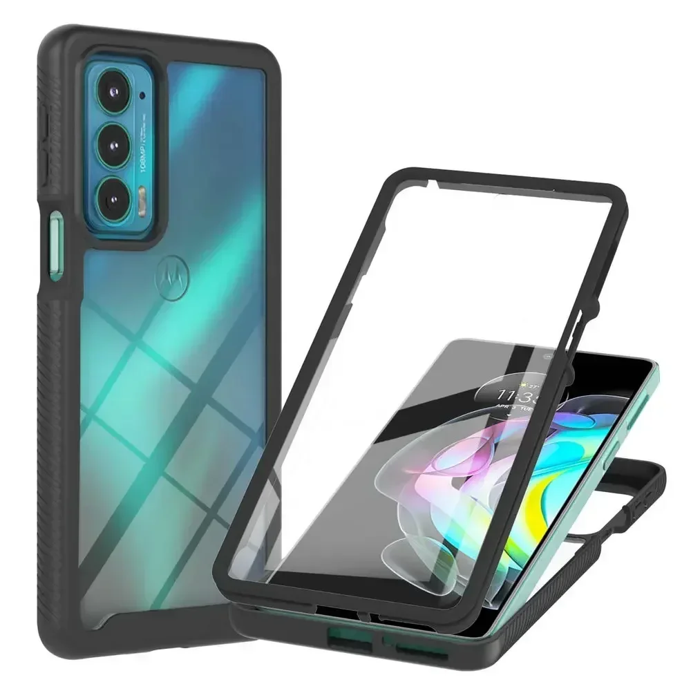 

Pop Edge 20 Lite Edge30 Pro 5G Crystal Case 360 Protect Front PET Film Capa For Motorola Moto Edge 30 Pro Edge20 Fusion 20 X30 F