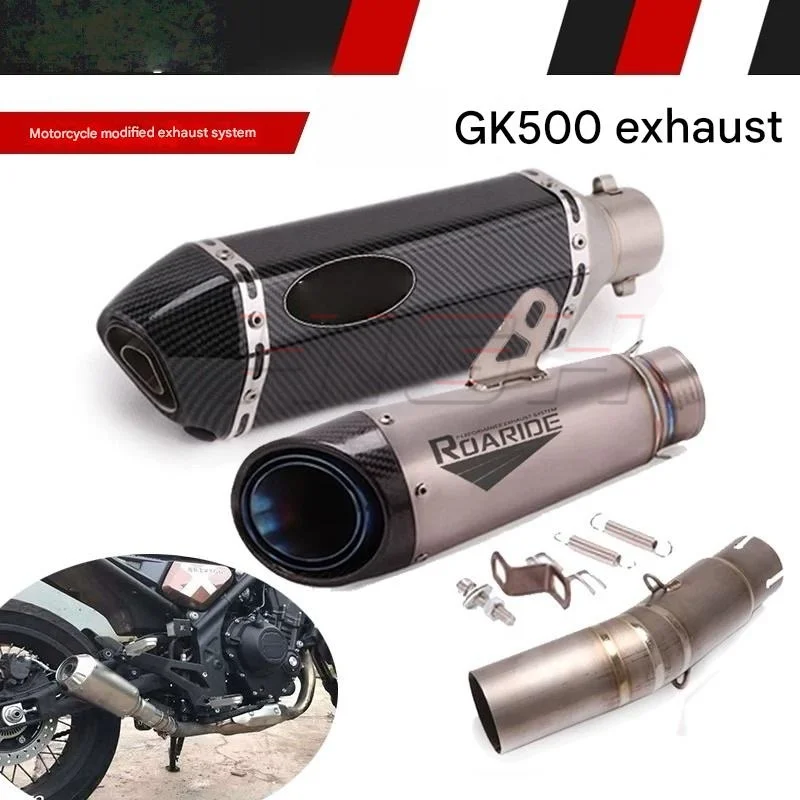 GK500 titanium alloy exhaust system, mid-section and tail section, for Brixton Crossfire 500. - view 2