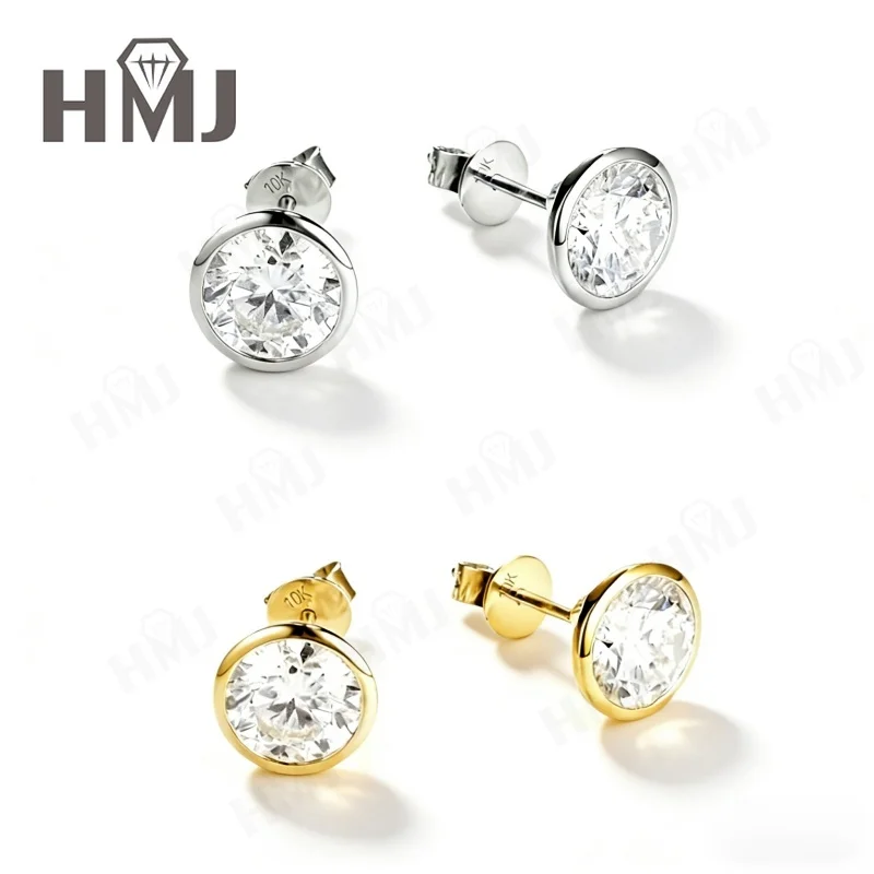 

Moissanite Round Cut Earrings D White S925 10K 14K 18K Brilliant Shine Fashion Jewelry Women Accessory Gift Choice