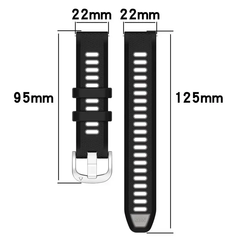 18 20 22MM Strap For Garmin Forerunner 165 265 255 Music Vivoactive 3 4 5 Venu 2 SQ 3 3S Bracelet Smart Watch Silicone Run Band