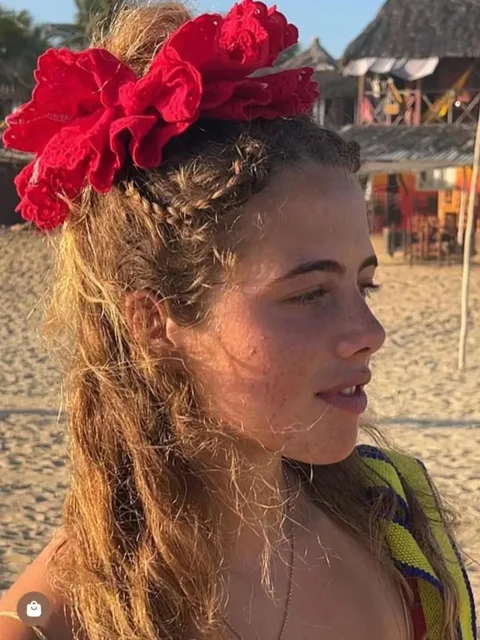 Czerwona przesadna kwiatowa koronkowa opaska na kucyk elegancka jednokolorowa gumka gumka do włosów opaska do włosów Vintage