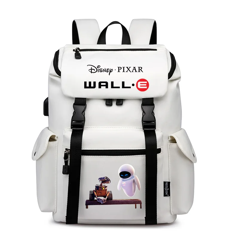 

Школьный портфель Disney Wall-E Robot с USB-зарядкой, вместительный рюкзак для книг для подростков, для женщин и мужчин, водонепроницаемый дорожный Повседневный ранец для ноутбука