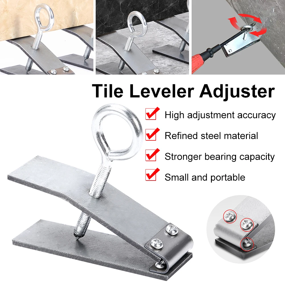 Tile Height Regulator Adjustable 1-5.5cm Wall Ceramic Tile Locator 250KG Support Galvanized Steel Tile Lifter Leveling Device