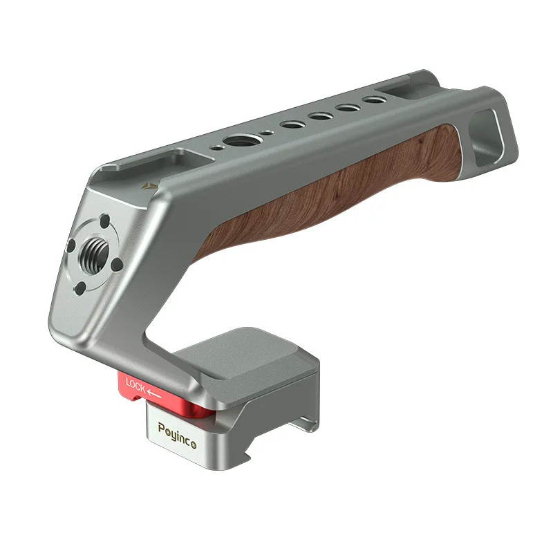 

Универсальная верхняя ручка-держатель для камеры NATO с быстрым креплением, многофункциональная, с деревянной ручкой и выдвижной направляющей, для беззеркальных камер