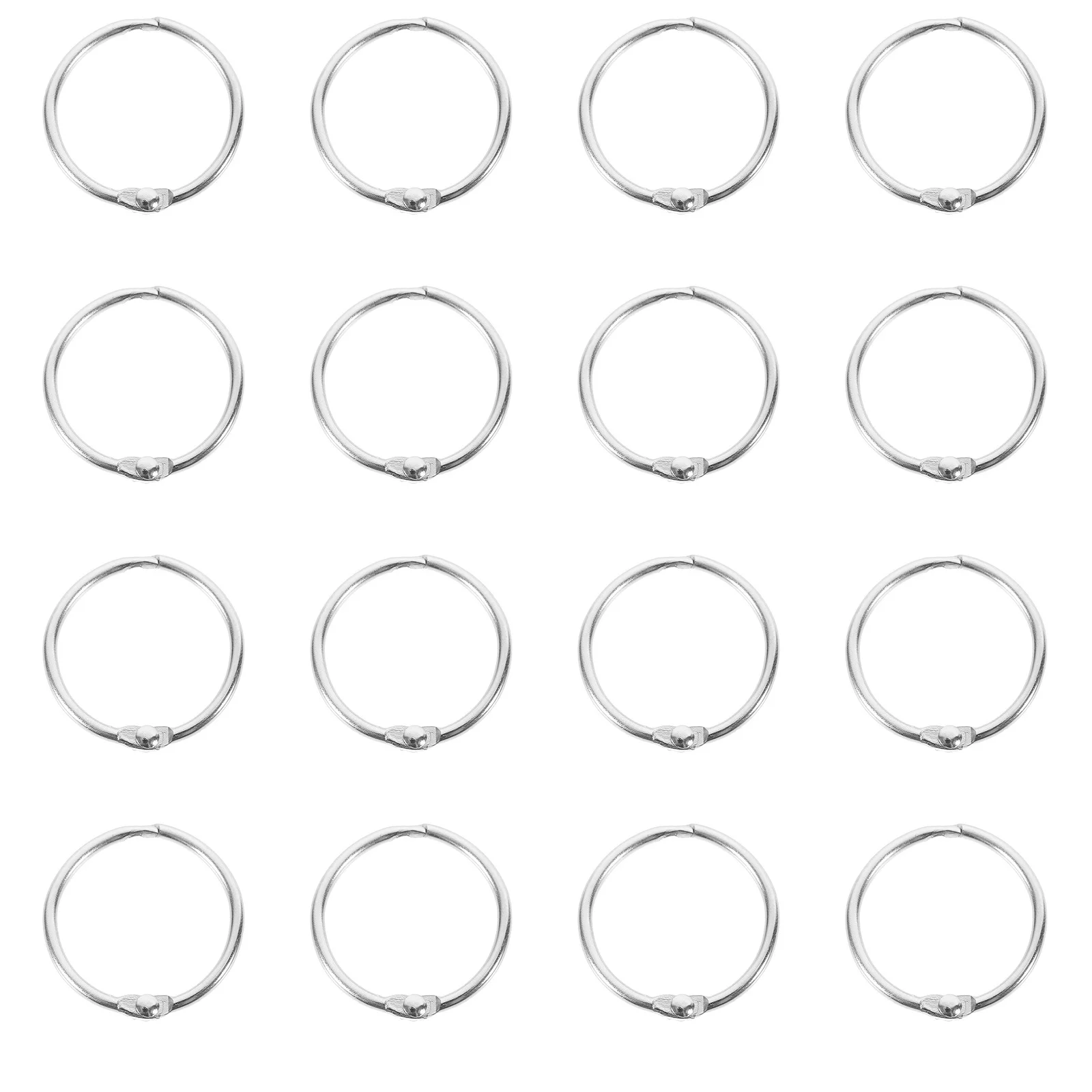 20 pezzi piccoli anelli per libri in metallo anelli a fogli sciolti per promemoria fai da te rilegatura di schede flash forniture per ufficio anello per libri