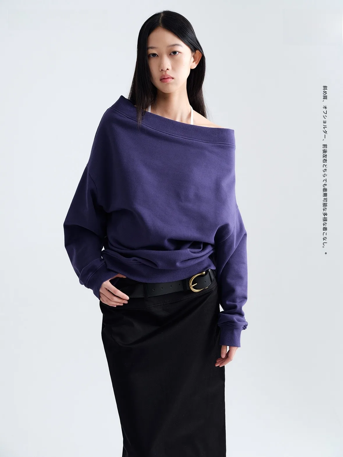 

Новая весенняя свободная толстовка Dosordonts оверсайз, темно-фиолетовая, на одно плечо, с длинными рукавами, женская, хлопковая, с капюшоном