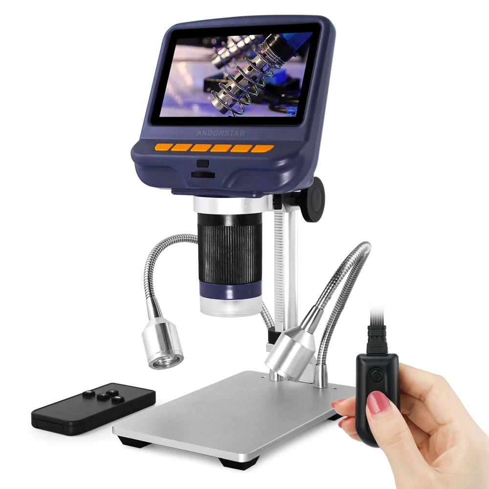 Andonstar AD106S USB Digital Microscope with Screen for Phone Repair Soldering Tool BGA SMT Jewelry Appraisal Biologic Use Kids