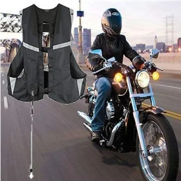 Unisex Safety Clothing Reflective Printed Airbag Vest For Motorcycle Riders Protective Sportswear With Motorbike Function