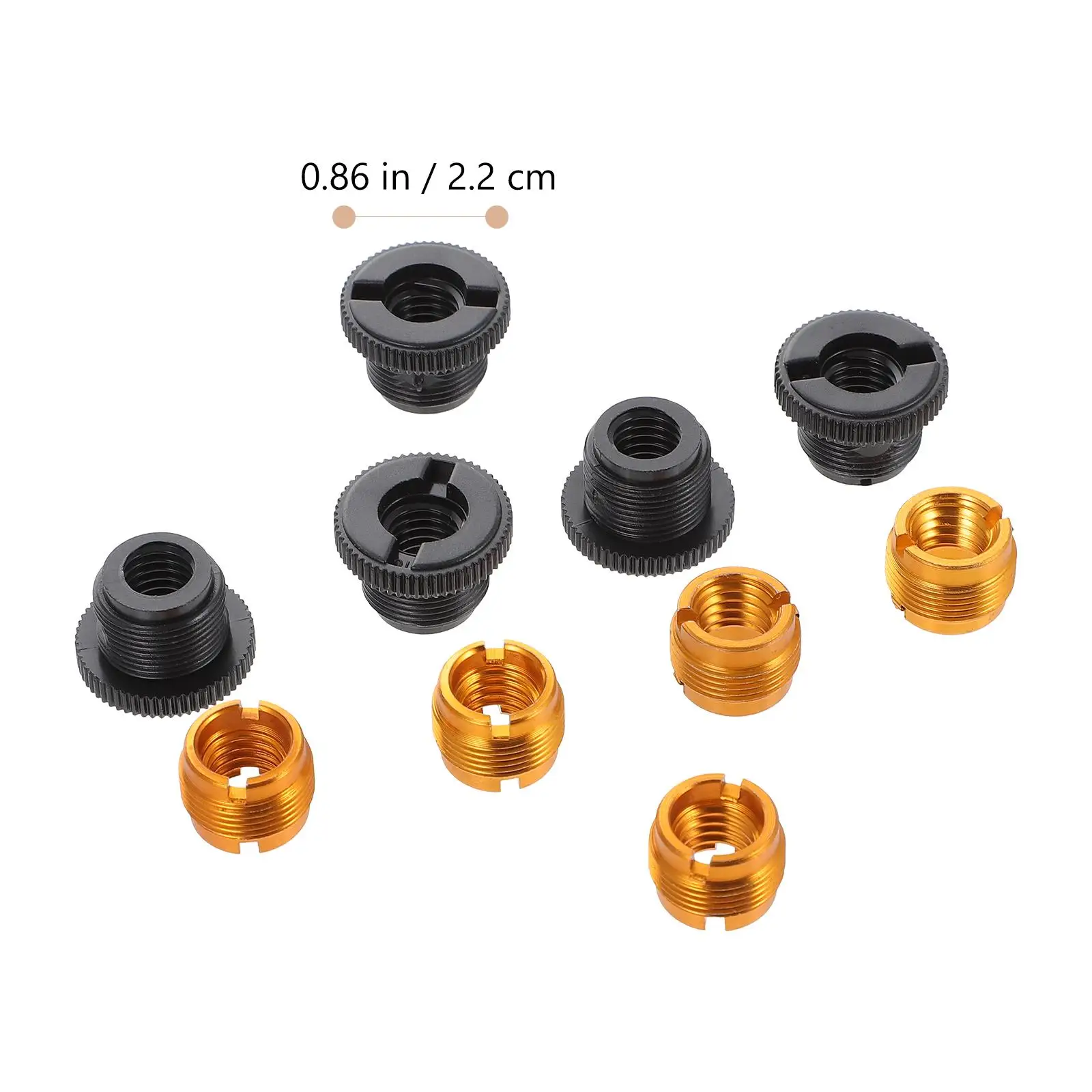 10 Pcs Microphone Clip Nut Holder for Tripod Amp Boom Low Profile Arm Adapter Stand 5/8 Adapters Thread Accessories