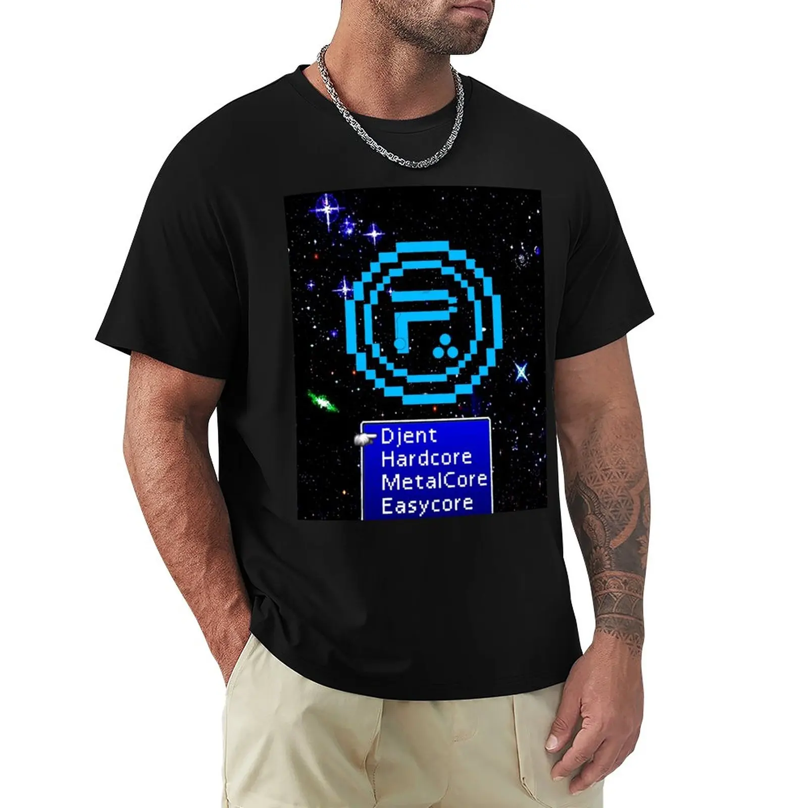 Periphery 8-bit Blue/Select Difficulty T-Shirt custom t shirts design your own Short sleeve mens graphic t-shirts funny