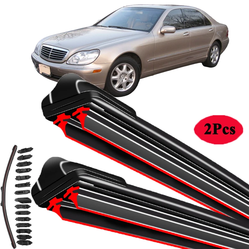 

For Mercedes Benz S-Class W220 27"+27" 2000-2005 Car Wiper Blade Front Windscreen Windshield Wipers Blades Auto Accessories