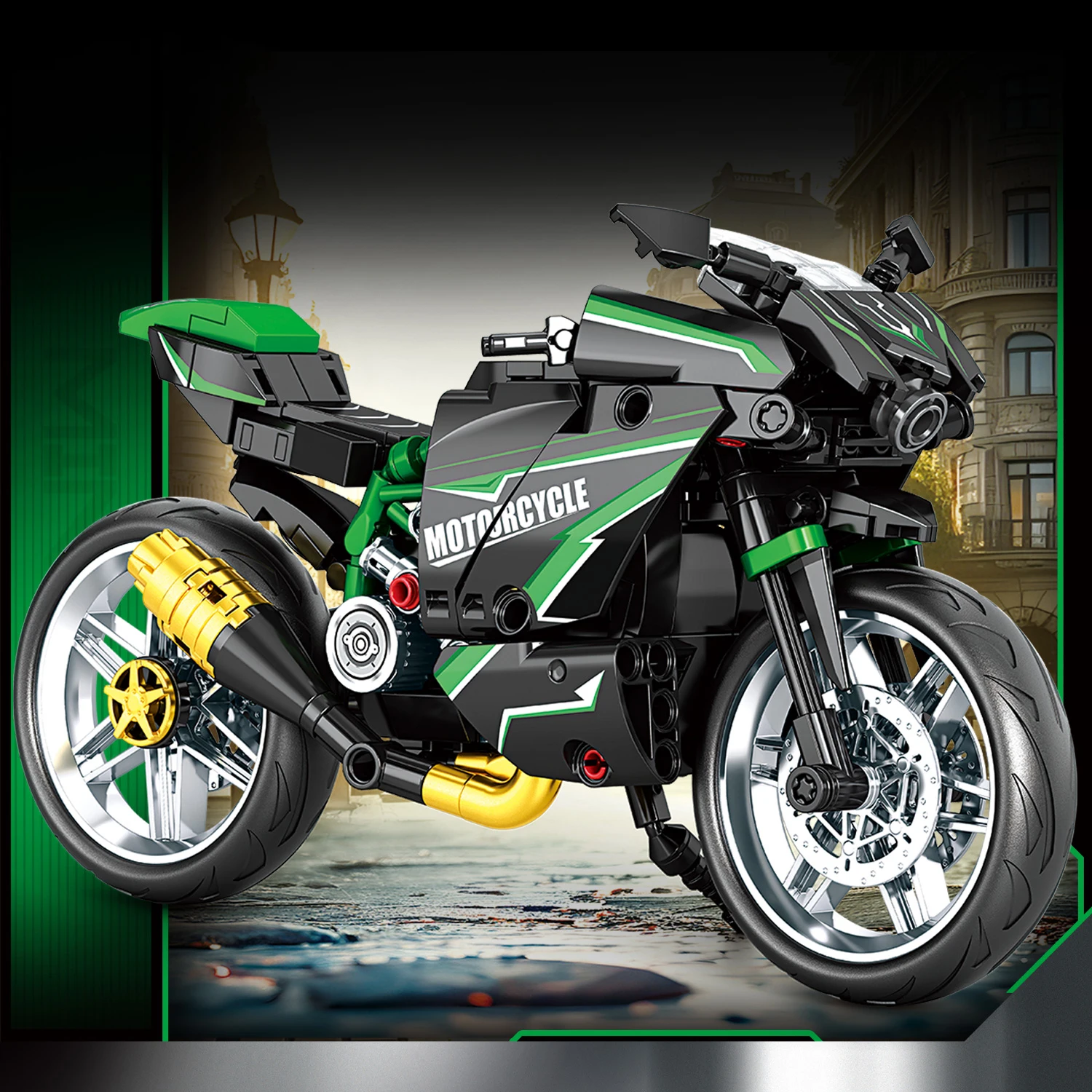 Motorcycle Building Blocks Set, Racing Superbike Model, DIY Assembly Collectible Moto Toy, Christmas Gift