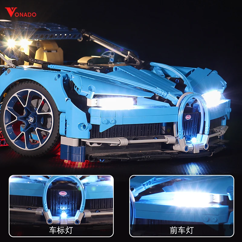 DIY LED Light Kit For LEGO 42083 Hypercar (Only LED Light,Without Blocks Model)