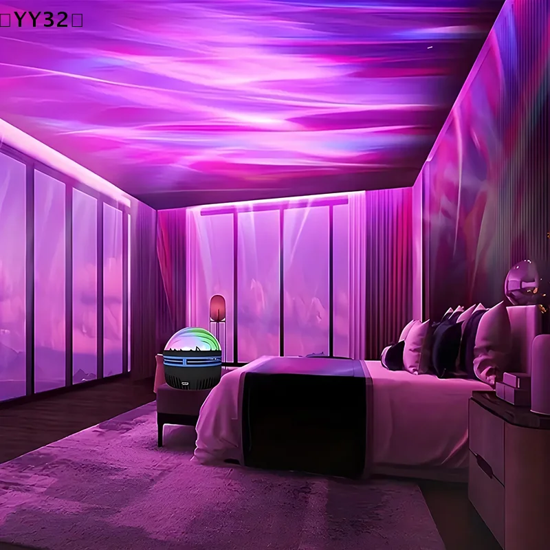 Led Aurora Starry Projection Lamp Water Ripple Disco Light Romantic Atmosphere For All Seasons〔YY32〕 view 3