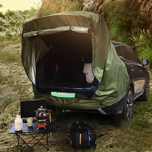 Car tail multifunction tent, roof extension, para-sun, waterproof, self-directing, anti-mosquito, exterior, SUV, MPV, no support poles 10 MAIN SALES CARCA FOR CAR - №9