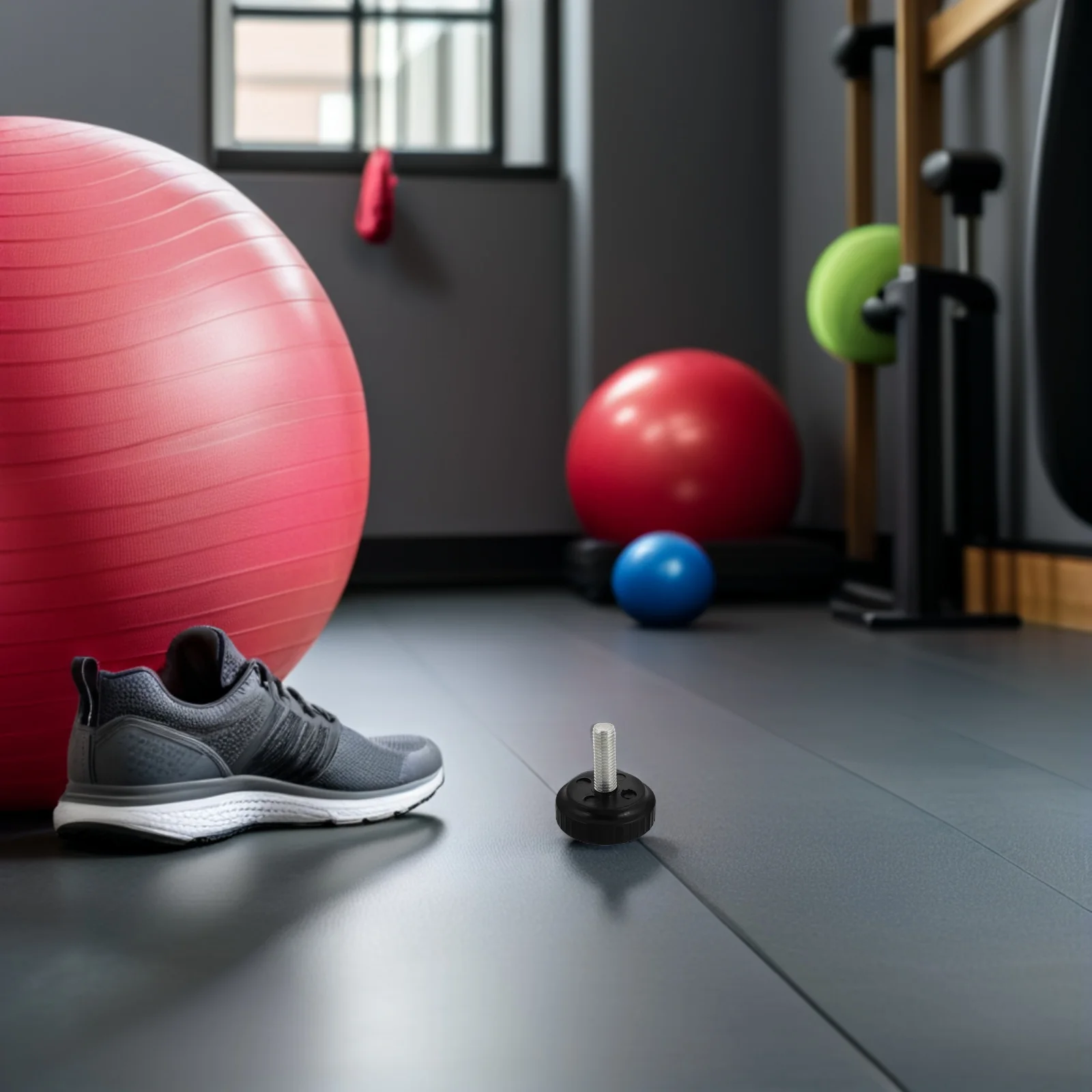 

8pcs Treadmill Adjustable Foot Pads For Uneven Floors Enhanced Stability Durable Rubber Replacement Fitness Equipment