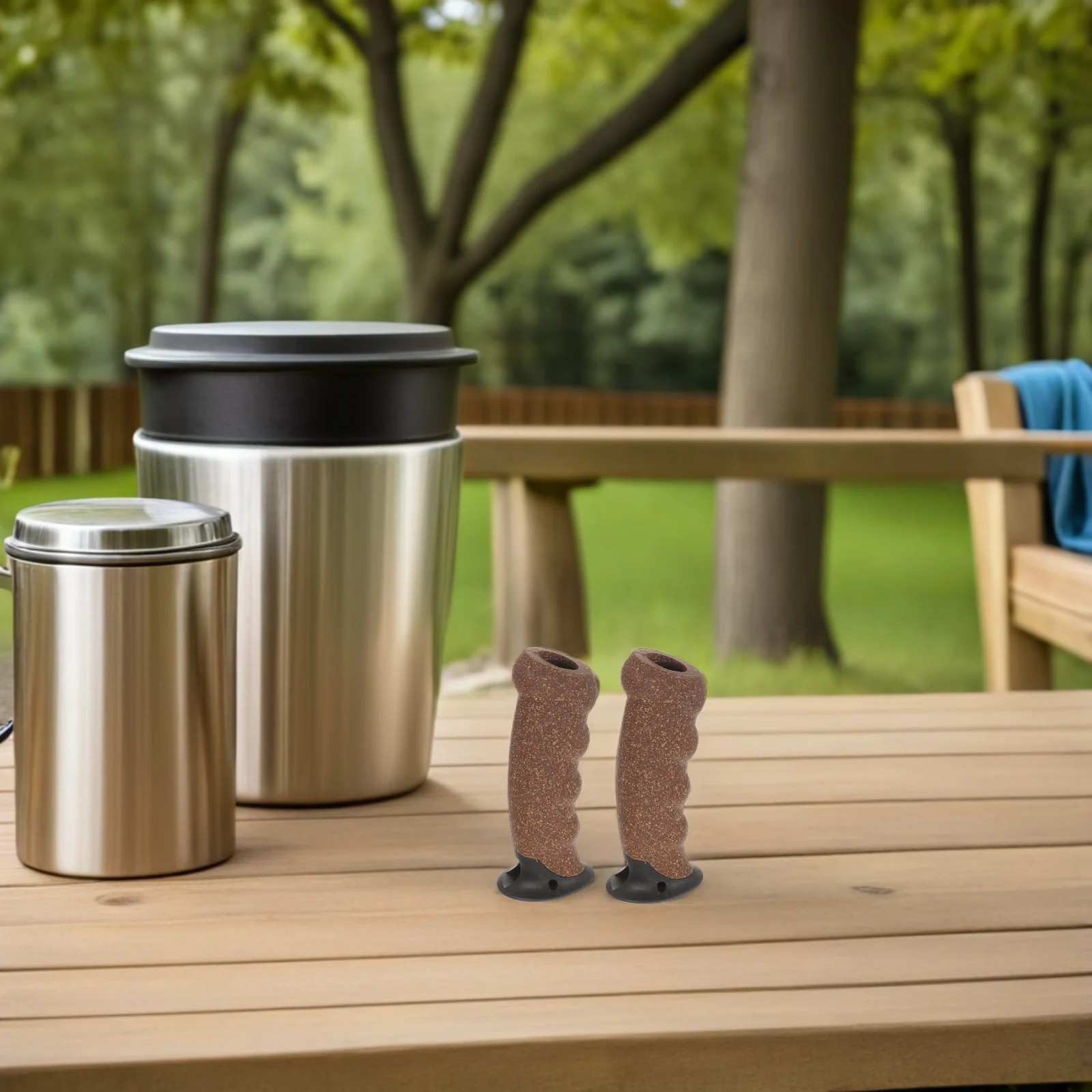 2 stücke Kork Ersatz Runde Wandern Pole Grip Langlebig Trekking Stick Griff Für Skifahren Camping Outdoor Universal Werkzeug