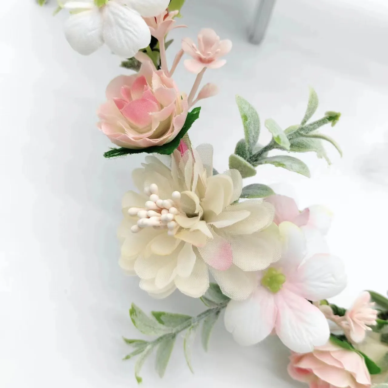 1pcs Floral Garland Wreath Tiaras Wedding Crown for Women Girls Boho Flower Headbands Hair Accessories Jewelry Gifts Wholesale