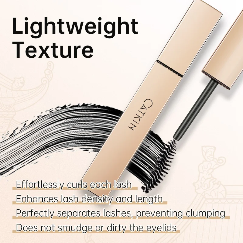 CATKIN Mascara Black, Volumizing & Lengthening Waterproof Nourish Eyelash Mascara, Create Longer and Thicker Looking Lashes